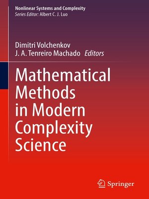 cover image of Mathematical Methods in Modern Complexity Science